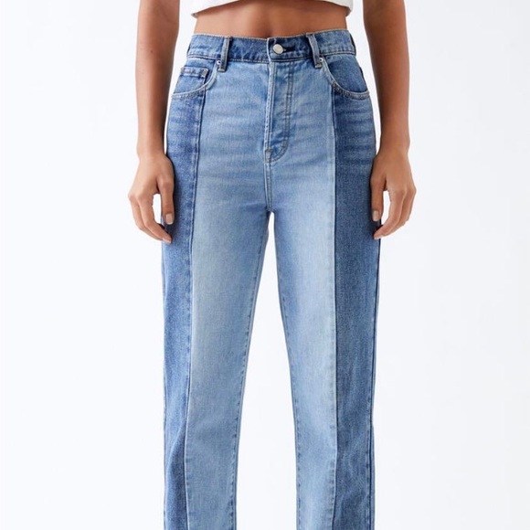 PacSun Two Panel High Waisted Straight Leg Jeans - Picture 3 of 6